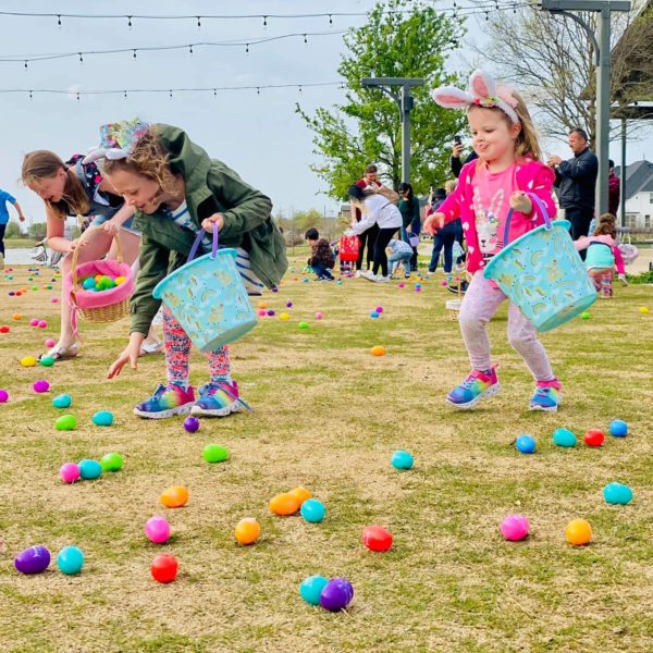 Easter egg drop at Harvest