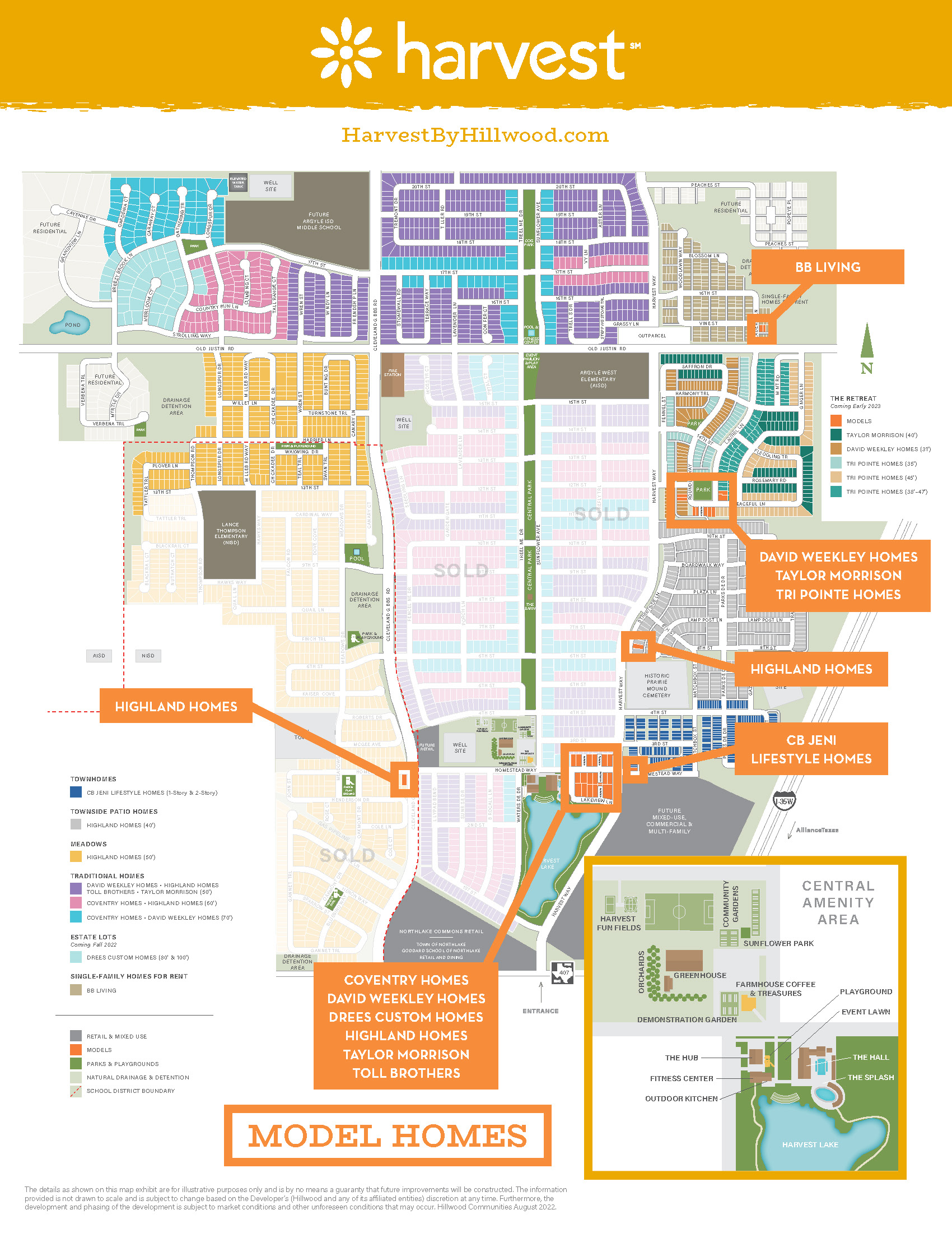 Model Home Map Harvest by Hillwood Communities
