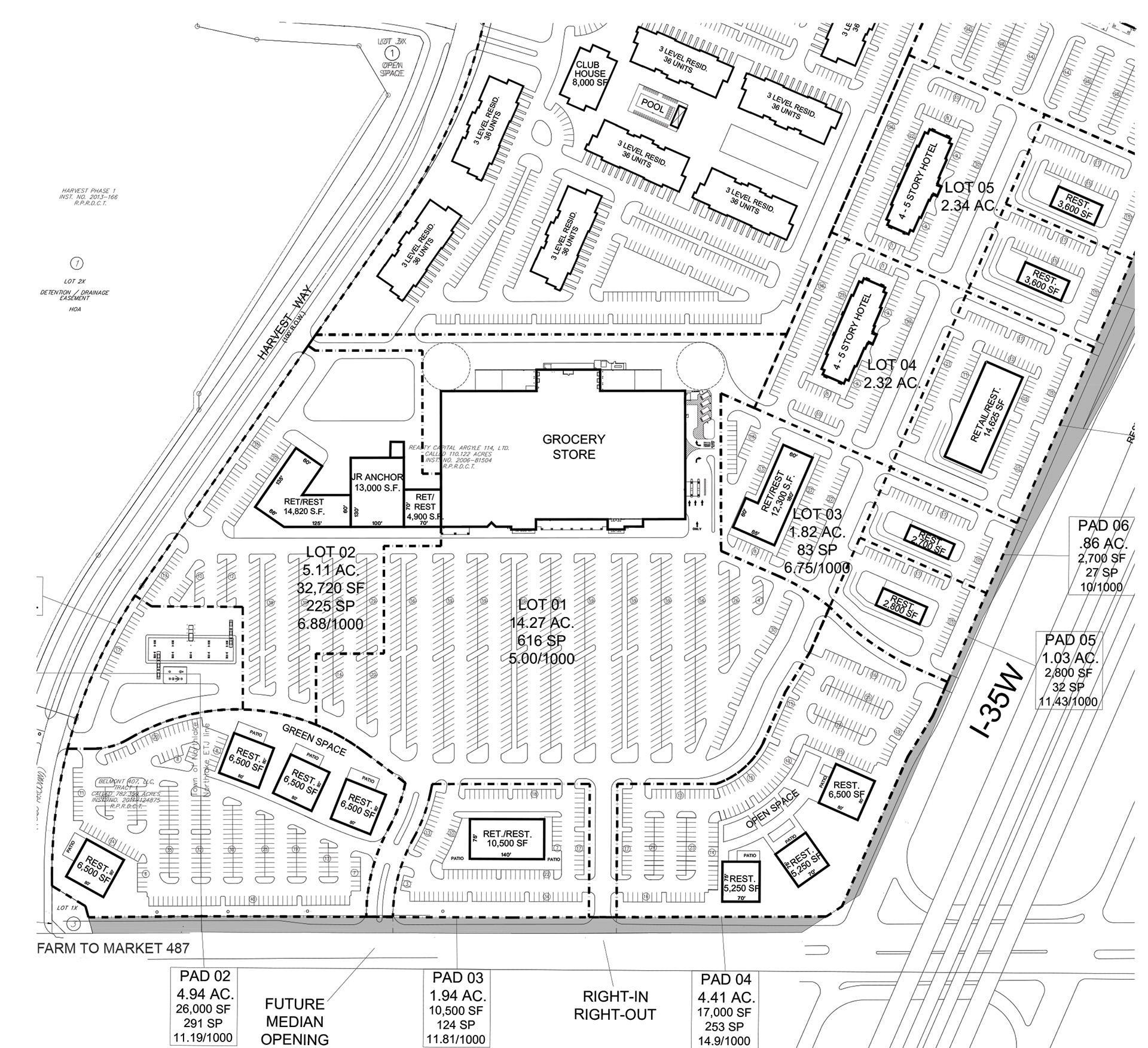 Harvest Town Center site plan draft
